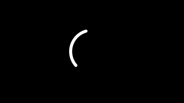Loading. circle loading animation. Circular loading indicator , loading and buffering icon. 4k video with alpha channel
