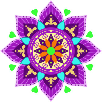 abstract floral mandala