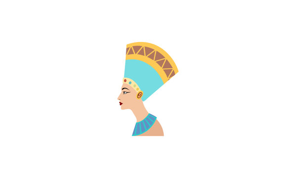 Ancient Egyptian queen side view 
