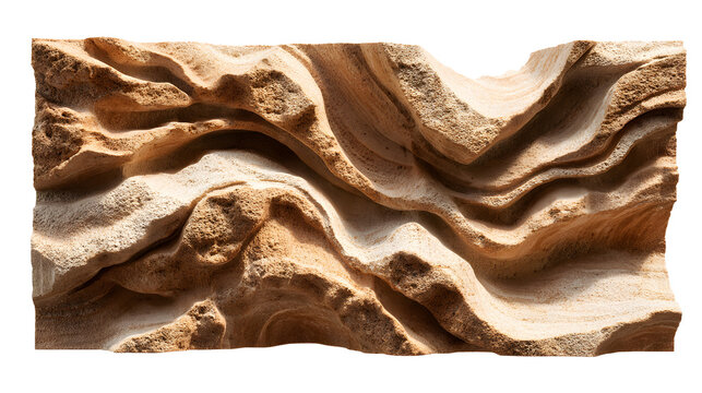 Sandstone erosion pattern with natural wind formed organic shapes