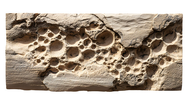 Natural sandstone with case hardening pattern