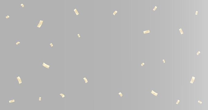 Falling gold confetti pieces floating across the frame for birthday, wedding, anniversary and festive event designs