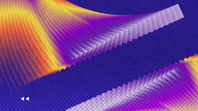 Creative Multicolor Background with Colorful Gradient Shapes, Halftone Patterns and Texture Effects. Template for Sports or Event Banner and Poster Design