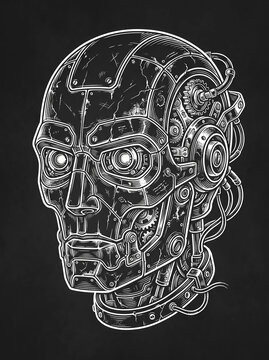 Cybernetic Humanoid Head.