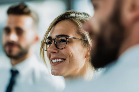 General female employees working in corporate environments, representing everyday workplace activities, professional careers, and business life.