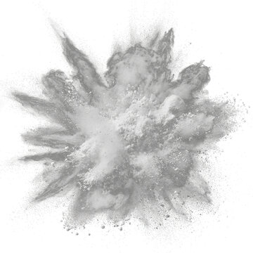  crisp white powder splash bursting centrally