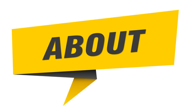 about banner. about&nbsp;speech bubble, label, sticker, sign template