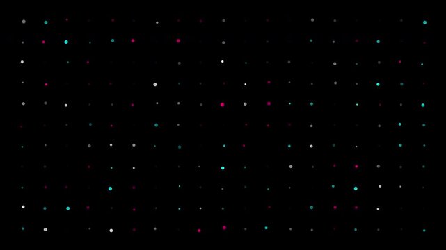dark background random dots and grid floating displacement matrix scatter effect 4K
