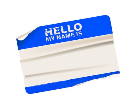 Vector Name Badge With Copy Space Isolated On White