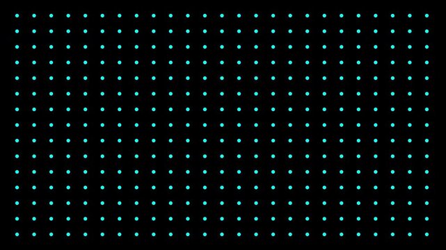 dark background random dots and grid concentric ripple ripple glow halftone effect 4K