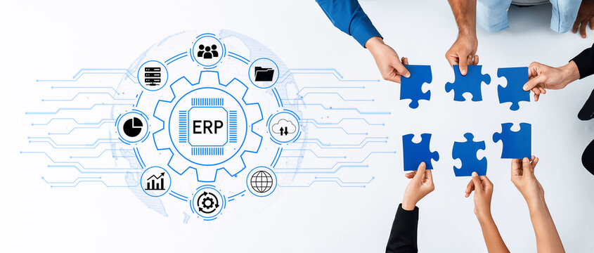 Collaborative Management of ERP with Puzzle Pieces Representing Innovation and Teamwork in a Modern Business Environment. Entropy.