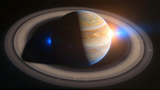 Dual-Sun Illuminated Exoplanet Rings Representing Global Data Structure