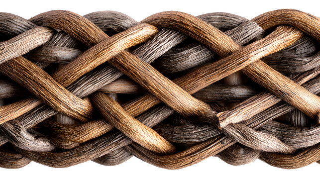 Natural willow basket weave pattern made from organic fiber