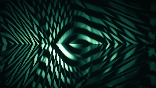 Teal and turquoise wavy ridges with mirrored relief distortion and grainy depth for seamless loop motion backgrounds, titles, and screensavers.