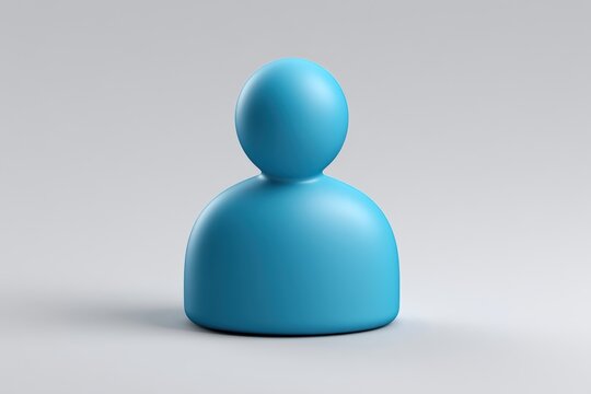 Simple blue user avatar icon on neutral gray background