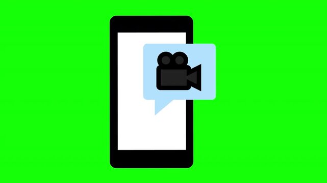 Smartphone Video Recording and Mobile Media Content Creation Concept with Camera Icon