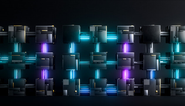 3D Connected Cube Light System