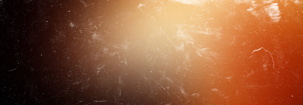 Abstract warm orange gradient background featuring scratched texture overlay perfect for digital art and creative design.