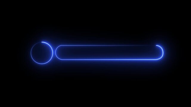 live streaming neon text frame animation. Neon glowing cyan and purple color square rectangle picture frame icon animation border frame shape rotating display screen.