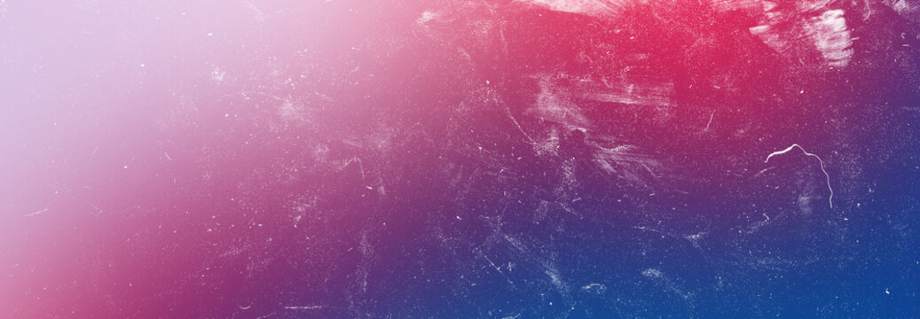 Dark blue and purple gradient background with white scratches and dust overlay.