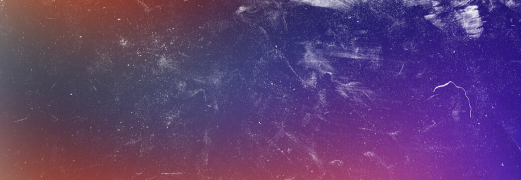 Abstract grainy film texture with red and purple gradient background overlay for artistic photography design projects.