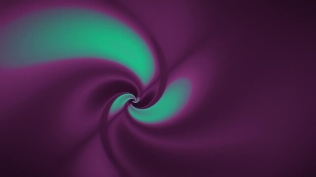 Seamless loop animation: magenta and purple striped spirals spin like an oscilloscope trace, giving the frame a hypnotic op art rhythm.