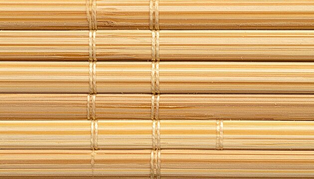 Closeup of bamboo mat texture