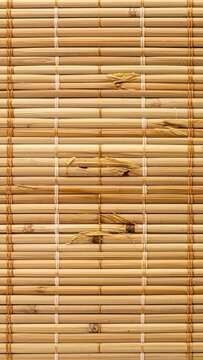 Closeup of bamboo mat texture