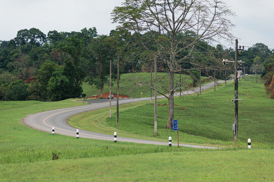 Scenic Winding Road Through Lush Green Landscape Near Yai