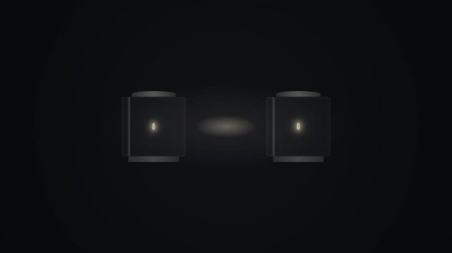 Twin Memorial Lights Synchronizing Into Warm Memory Halo Seamless Loop Background