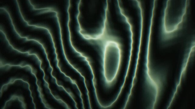 Teal and green marble veins ripple across a liquid surface, evoking blown glass and concentric ripples in a seamless loop.