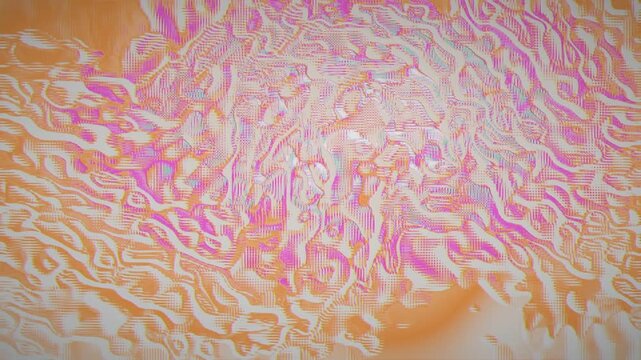 Orange and magenta smoke swirls into marbled ink with embossed interference, a seamless loop fit for album art or a podcast cover.