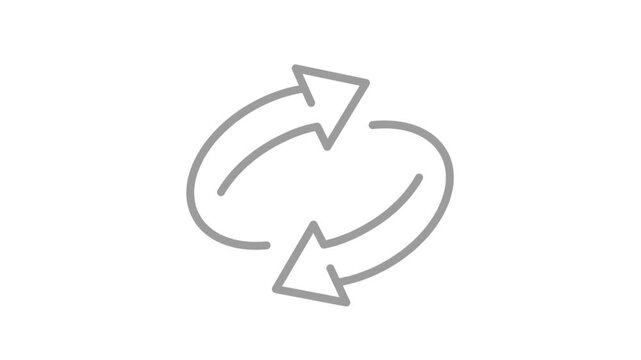 Double reverse arrow, icon, vector, video.