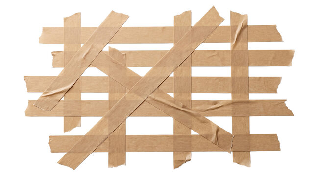 Brown Masking Tape Crisscross Lattice Pattern Png Photo - masking tape, brown tape, crisscross tape, lattice pattern, tape grid, adhesive tape, packing tape, paper tape, torn tape, sticky tape, craft