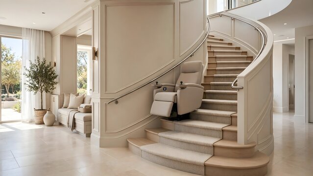 Home improvement planning concept with property documents and digital approval interface