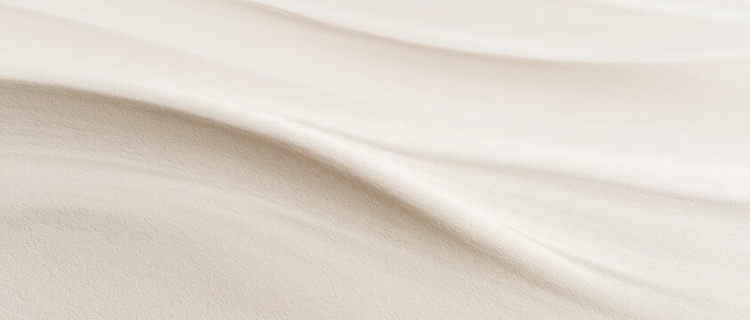 Elegant soft cream fabric fold wave texture background for design project