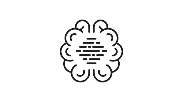 Brainstorming And Creativity Animated Icon With Alpha Channel. Innovative Thinking And Idea Generation Motion Graphic. On Transparent Background