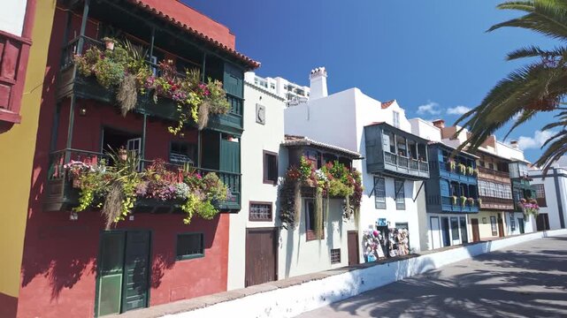 Traditional wooden balconies of Avenida Mar�tima