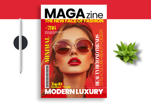 Modern Luxury Fashion Magazine Cover