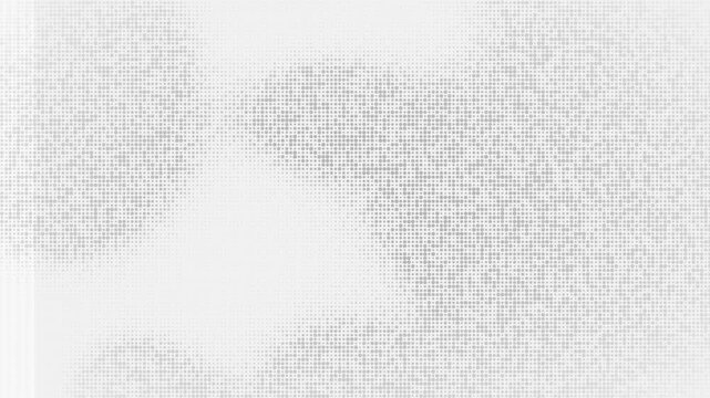 Abstract white digital grid background with subtle light motion and pixelated texture
