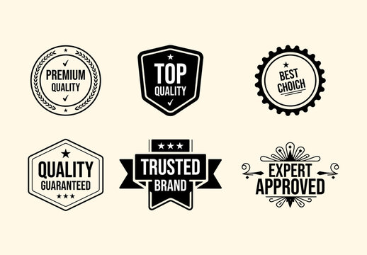 Quality And Trust Badge Set Template