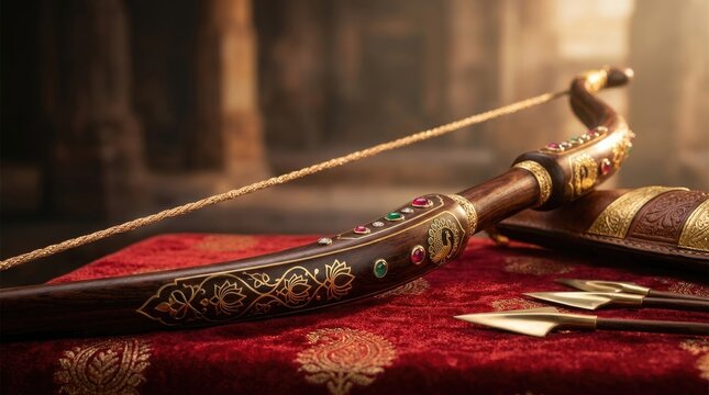 Vedic royal weapon: Kodandarama quiver, Sitaram legacy, Ayodhyapati ornament, Ramachandra symbol, Dasharathi arrow, Raghava attribute, Siyaram artifact, Raghunandana devotion.
