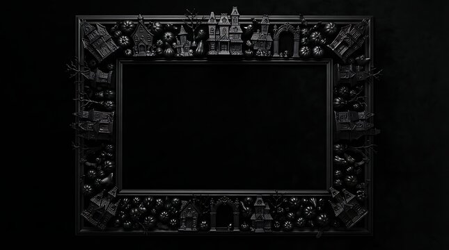 Detailed stonework and carvings of an ancient mayan temple create a dark framed opening suggesting untold stories and a rich past
