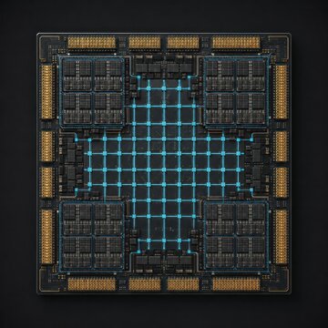 AI computing board with interconnected semiconductor chips