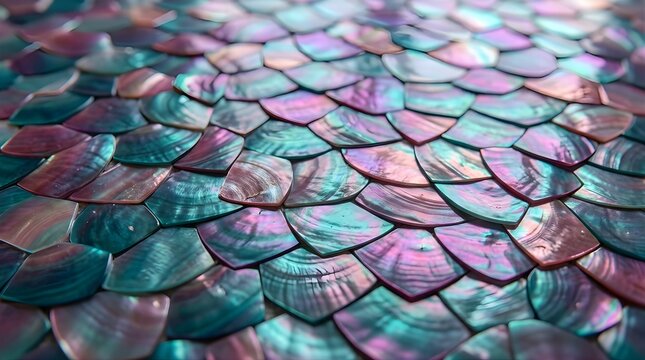 Iridescent mother of pearl shell texture for luxury background design