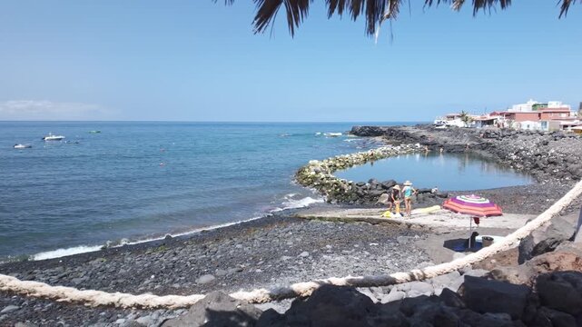 El Remo Coastline and Natural Swimming Pool in La Palma
