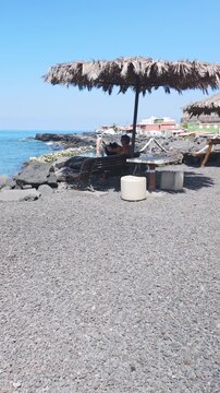 El Remo Volcanic Beach and Fishing Boats in La Palma