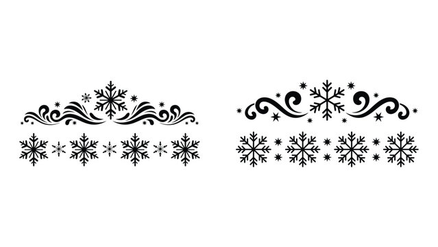 Winter snowflake christmas dividers