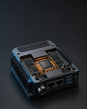 Compact edge computing device with embedded AI processor