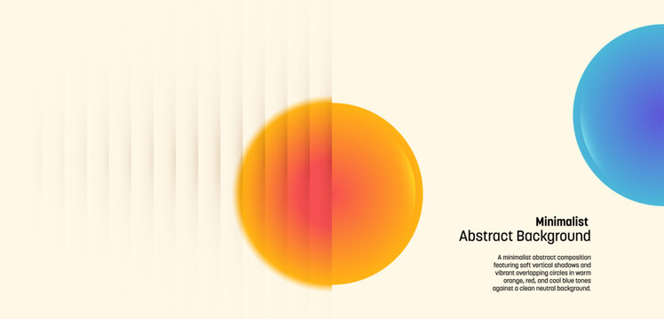 Abstract geometric background with colorful gradient circles and lines. Vector illustration.